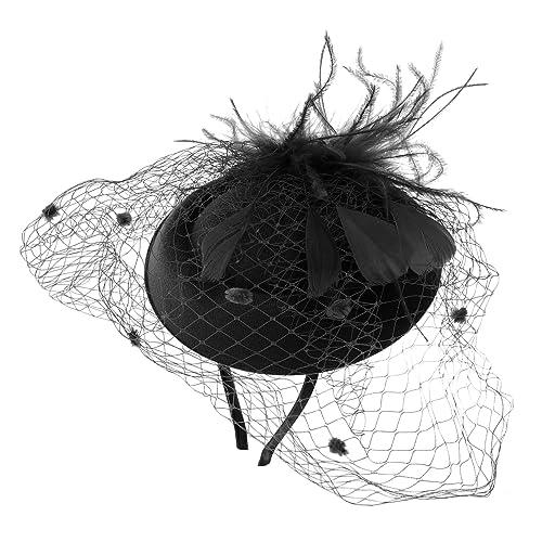 BESTYASH Party Fascinator Hut Für Hochzeit Elegantes Stirnband Teeparty Kopfschmuck Damen Bankett Braut Kopfschmuck von BESTYASH