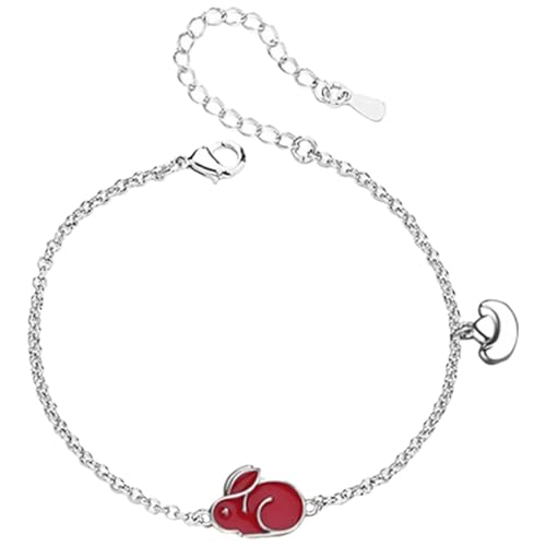 BESTYASH Farbwechsel-stimmungsarmband Chinesisches Armband Hase-armband Damen Silberarmbänder Schutzarmbänder Bettelarmband Damenarmband Kettenarmbänder Für Frauen Teenager von BESTYASH