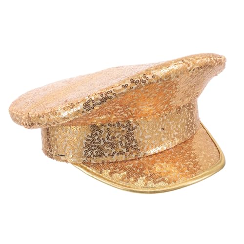 BESTYASH Kapitänsmütze Mit Glitzer Verstellbare Matrosenmütze Für Damen Und Herren Cosplay-zubehör Für Bühnenaufführungen Und Partys Leichtes Material Langlebig Und Bequem von BESTYASH