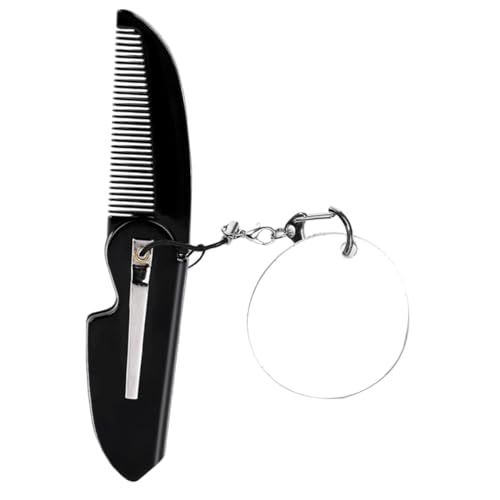 BESTYASH Klappkamm auf Keychain Kamm für Männer faltbarer Taschenkamm kleiner Klappkamm klappbarer Feinzahnkamm Styling faltbarer Feinzahnkamm kleiner faltbarer Kammspiegel Spiegel: Acryl von BESTYASH