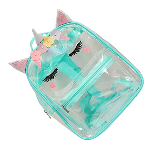 BESTYASH Klarer Einhorn-Rucksack Für Junge Mädchen Transparenter Schulranzen Und Bequemer Backpack Für Mädchen Für Schule Und Freizeit Geräumig Für Bücher Und Utensilien von BESTYASH