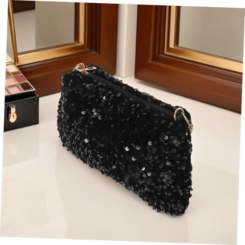 BESTYASH Kleine Pailletten Umhängetasche Damen mit Verstellbarem Metallkettenriemen Glitzernde Abend Clutch Handtasche für Hochzeit Party Prom von BESTYASH