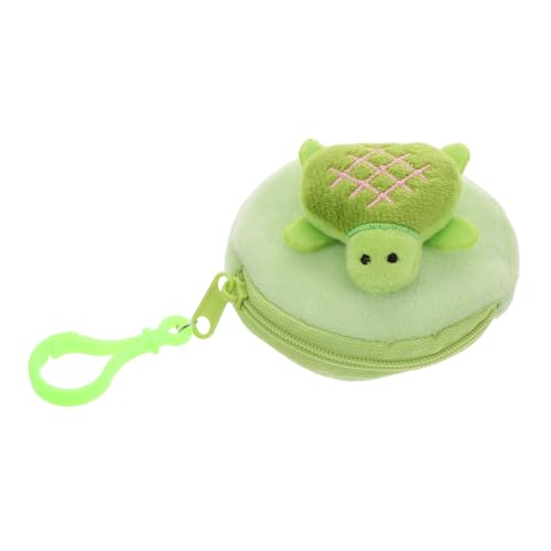 BESTYASH Schlüsselbeutel Mit Schildkrötenmotiv Plüsch-geldbörse Schlüsselanhänger-Geldbeutel Kleine Reißverschluss-geldbörse Süße Münztasche Schlüsselhalter Aus Plüsch von BESTYASH