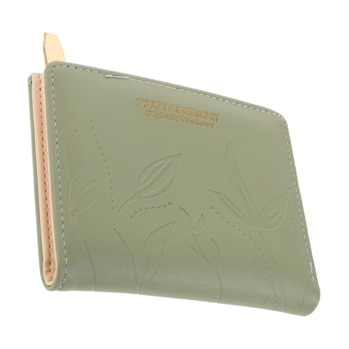 BESTYASH Kleines Damen Portemonnaie mit Reißverschluss Münzfach Kompakte Geldbörse mit Großem Fassungsvermögen Leichtes Elegantes Kartenetui für Alltag und Reise Grün von BESTYASH