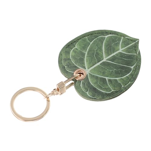 BESTYASH Fall Schlüsselanhänger Blatt Geformt Pu Leder Schlüssel Kawaii Zubehör Zugang Karte Veranstalter Stilvolle Tag Finder von BESTYASH