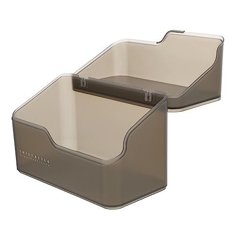 BESTYASH Kosmetik Organizer Mit Deckel Für Arbeitsplatte Badezimmerschrank Aufbewahrungsbox Schminkbox Make-up Behälter Material von BESTYASH