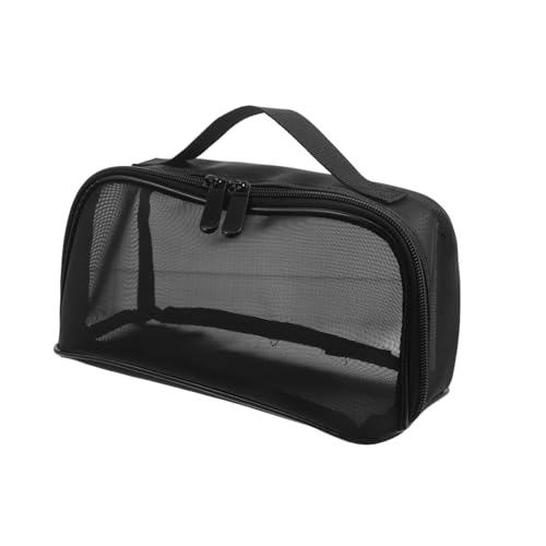 BESTYASH Kosmetiktasche Netzgewebe Große Tragbare Kulturtasche für Damen Transparentes Design für Reisen und Alltag und Funktional von BESTYASH