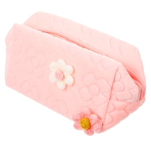 BESTYASH Kosmetiktasche mit Reißverschluss Niedliche Kleine Make Up Tragbarer Organizer für Damen für Urlaub und Camping Zartem Blumenmuster von BESTYASH