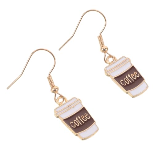 BESTYASH Kreative Kaffeetassen Ohrringe Metall Schmuck Leichte Bequeme Dangle Drop Ohrhänger für Frauen und Männer Modische Neuheit mit Einzigartigem Design Vielseitig Kombinierbar für von BESTYASH
