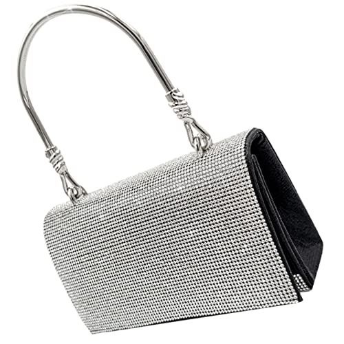 BESTYASH Kristalltasche für Damen Schultertasche Geldbörsen Abendtaschen für Damen formell silberne Clutch Handtaschen damen geldbörse Modehandtasche Mode-Geldbörse Strasssteine Handytasche von BESTYASH