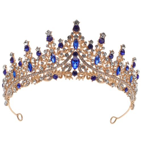 BESTYASH Krone Kopfschmuck Kostüm Brautkranz Prinzessinnen-Outfits für Mädchen Morgenmantel Roben Tiaras Kopfbedeckungen Diademe für Mädchen Haarschmuck für die Hochzeit Strasssteine von BESTYASH
