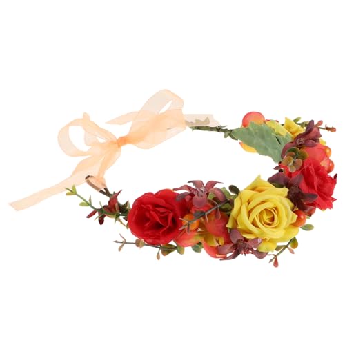 BESTYASH Künstlicher Rosenkranz Haarschmuck für Hochzeiten Partys und Fotografie Leicht und Bequem für Mädchen und Bräute von BESTYASH