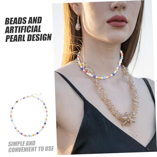 BESTYASH Kugelperlen halskette Damen Leichte Künstliche Perlen Rund design Modische Glasperlen Kette Schmuck für Alltag und Besondere Anlässe von BESTYASH