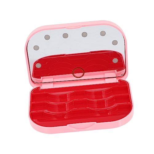 BESTYASH LED -Wimpernspeicherbox Wimpernwagen-Organizer Fall Wimpernschale Wimpern magnetisch selbst handspiegel falsche Wimpernspeicherung wimpern Spiegel etui Plastik Rosa von BESTYASH