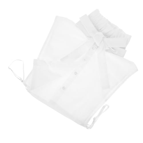 BESTYASH Abnehmbarer Damenkragen in Weiß Mit Rüschenschleife Eleganter Einsatz Für Blusen Und Pullover Für Herbst Und Winter Einfach Zu Tragen Und Vielseitig Kombinierbar von BESTYASH