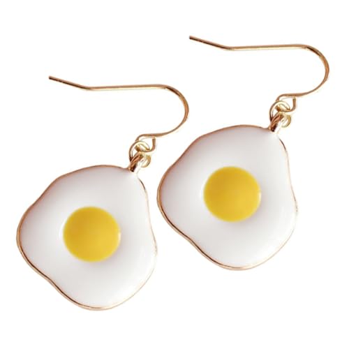 BESTYASH Lustige Spiegelei Ohrstecker Damen Leichte Kreative Poached Egg Ohrringe Angenehm zu Tragen Modisch für Party Shopping Reise Einzigartiges Food Schmuckaccessoire von BESTYASH