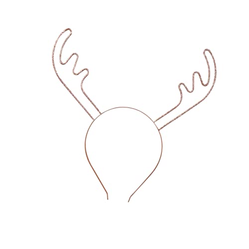 BESTYASH Weihnachtlicher Glitzer Rentier Geweih Haarreif Für Und Erwachsene Accessoire Roségold Für Party Cosplay Und Festliche Anlässe von BESTYASH