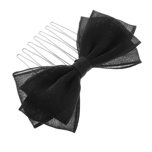 BESTYASH Mädchen Schwarz Bowknot Seite Kamm Niedlich Modische Kopfbedeckung Multi-funktionale Kopfbedeckung Dekorative Haar Kamm Süße Haar Zubehör von BESTYASH