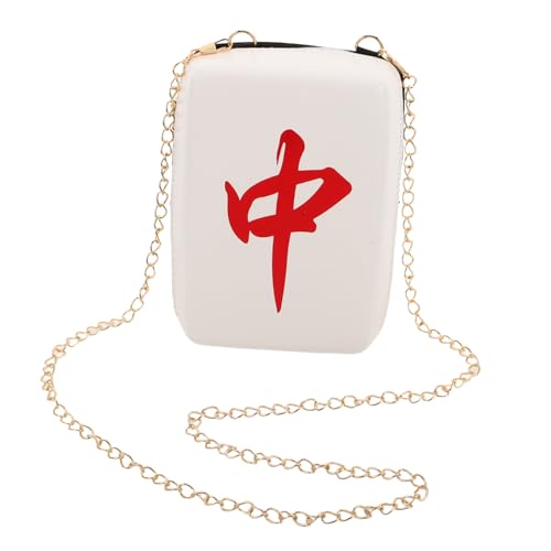 BESTYASH Mahjong Förmige Damenhandtasche mit Kette Leichte Robuste Crossbody Bag für Party und Alltag Modisches Kompaktes Design Vielseitig und Tragbar für Frauen von BESTYASH