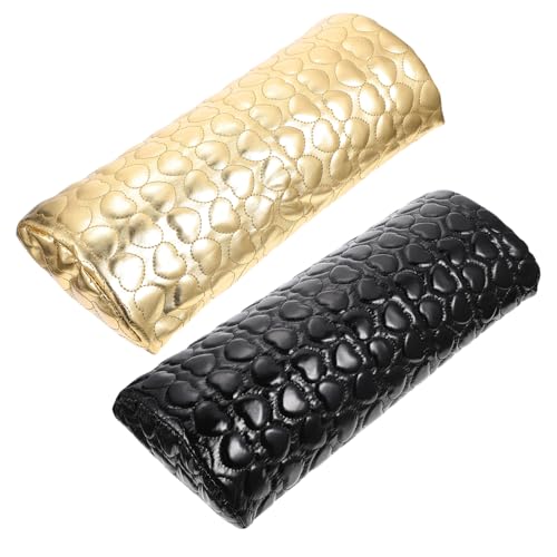 BESTYASH Maniküre Handauflage Kissen 2 Stück Herzmuster Nagelkunst Handkissen Tragbare Handauflage Für Frauen Manikürekissen Für Zuhause Bequemes Handgelenkstützkissen von BESTYASH