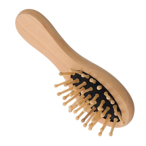 BESTYASH Massage- -kamm Entwirrbürste Kopfhautmassagekamm Breit Haarluftkämme Trimmer Kissen Kopfhautpinsel Entwirren Glatt Schuppen Begradigen Friseurkamm Statisch Hölzern Light Brown von BESTYASH