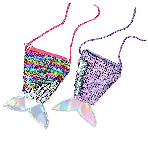 BESTYASH Damen Meerjungfrau Pailletten Geldbörse Modische Crossbody Tasche Praktische Münzbörse Für Party Alltag Stylische Geldwechselhalter Für Mädchen Vielseitige Verwendung Für von BESTYASH
