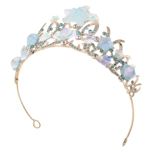 BESTYASH Meerjungfrau-hochzeitskrone aus Legierung mit Funkelnden Strasssteinen und Muschel-design Leichte Prinzessin Tiara für Frauen und Mädchen Vielseitiges Accessoire für Hochzeit und von BESTYASH