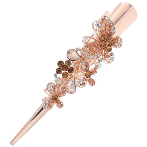 BESTYASH Metall Haarspange Schmetterling Glitzernd für Damen Ausgefallene Haarspange mit Strass für Dickes Haar Haarschmuck für Partys und Alltag von BESTYASH