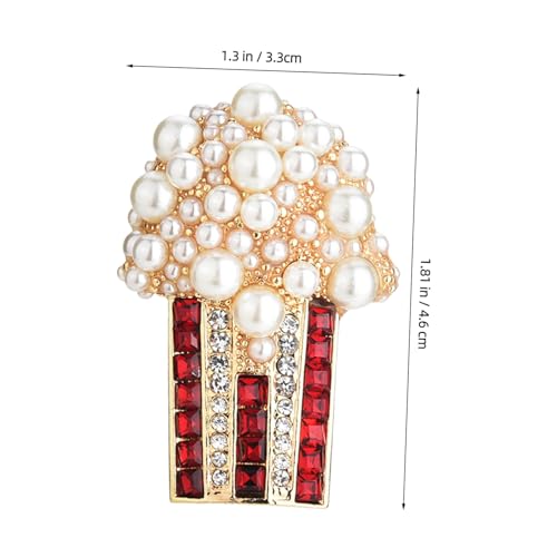 BESTYASH Mode Popcorn Brosche Anstecknadel Damen Schmuck Eleganter Look Party Hochzeit Accessoire für Kleidung Handtasche Hut Schal Vielseitiger Brustschmuck für Frauen von BESTYASH