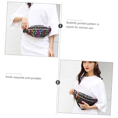 BESTYASH Moderne PU Hüfttasche Damen Multifunktionale Handytasche mit Großem Fassungsvermögen Verstellbar als Crossbody und Brusttasche Modisches Schmetterlingsmuster Langlebiges Material von BESTYASH