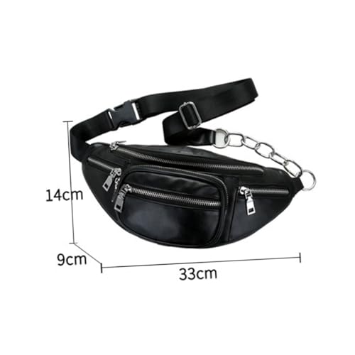 BESTYASH Outdoor Pu-Leder Umhängetasche Für Damen Modische Freizeit Schultertasche Mit Großer Kapazität Für Konzerte Reisen Und Outdoor-aktivitäten Schwarz von BESTYASH