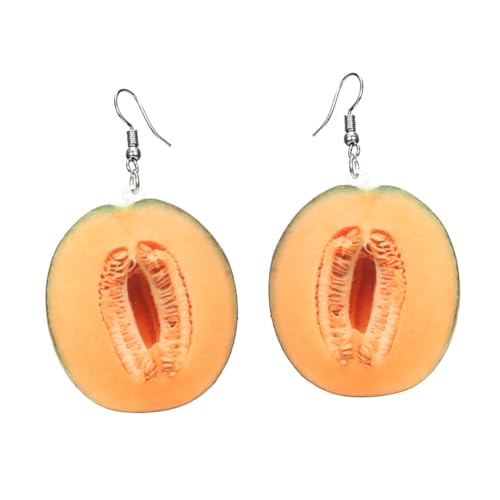 BESTYASH Modische Acryl Ohrhänger Damen Ohrschmuck Gelb Melonen design Leicht und Langlebig Für Alltag Party Bankett Geeignet von BESTYASH