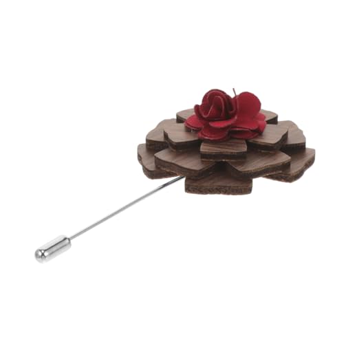 BESTYASH Modische Anstecknadel Aus Holz – Broschennadel Für Herren Anstecknadel Für Kleidung Leichte Und Bequeme Boutonniere von BESTYASH