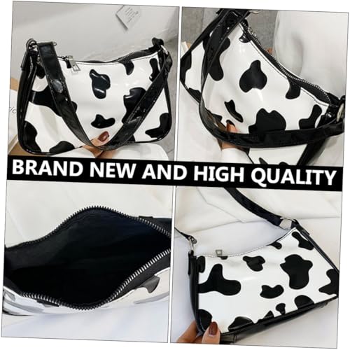 BESTYASH Modische Kuhmuster Schultertasche Damen PU Handtasche Unterarmtasche mit Großem Fassungsvermögen für Alltag Freizeit und Reisen von BESTYASH