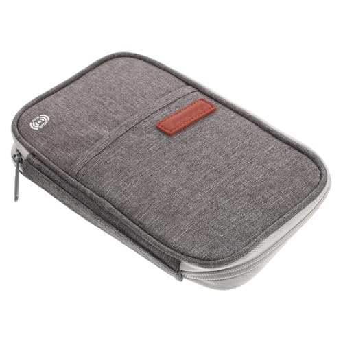 BESTYASH Multi Funktions Reisepass Wallet Stylisches Diebstahlsicheres Kartenetui Oxford Zipper Design für Herren Klein für Reiseunterlagen von BESTYASH