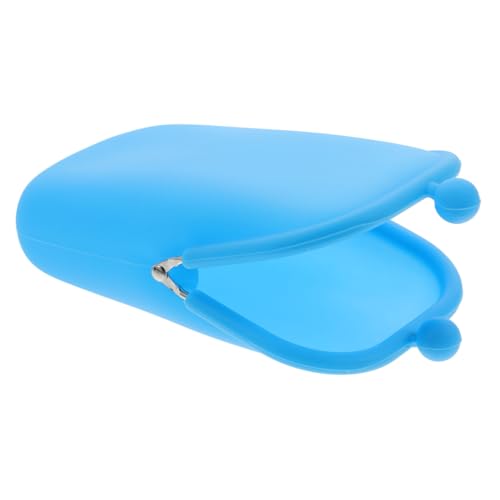 BESTYASH Multifunktionale Silikon Münzbörse Kleine Geldbörse Kurzformat Damen Portemonnaie Praktisch Leicht Tragbar Für Karten und Kleingeld Blau von BESTYASH