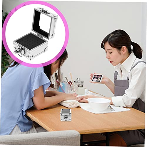 BESTYASH Nagelbohrer Aufbewahrungsbox aus Aluminium Tragbare Nagelfeilen Organizer Box mit Schwammkern Robust und Sicher für Nagelschleifen Polieren und Nail Art Zubehör Kompakte Maniküre von BESTYASH