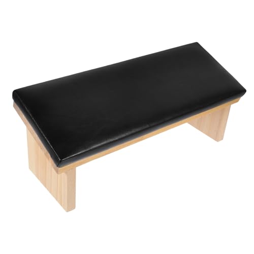 BESTYASH Nagelkunst-Handkissen Schwamm Nagel Maniküre-Kissen Tragbares Nailart-Handkissen Maniküre Nagel Nagelarmauflage für Nagel Handauflage für Nägel tech Armlehne für Nägel Holz Schwarz von BESTYASH