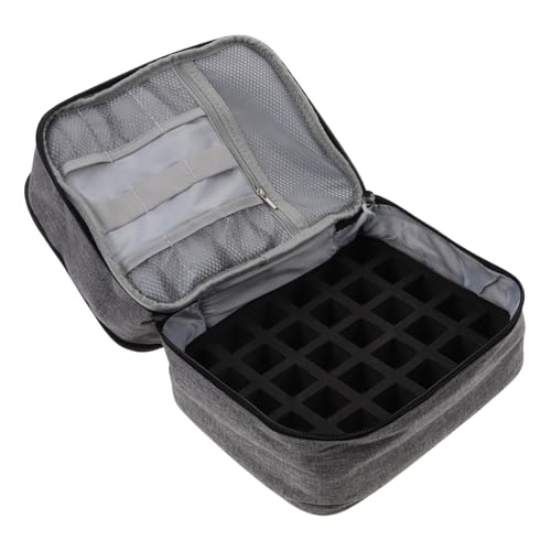 BESTYASH Nagellacketui Mit Reißverschluss Tragbare Aufbewahrungstasche Für Nagellack Und Ätherische Öle Doppelschichtiger Nagellackhalter Und Organizer Für Maniküre von BESTYASH