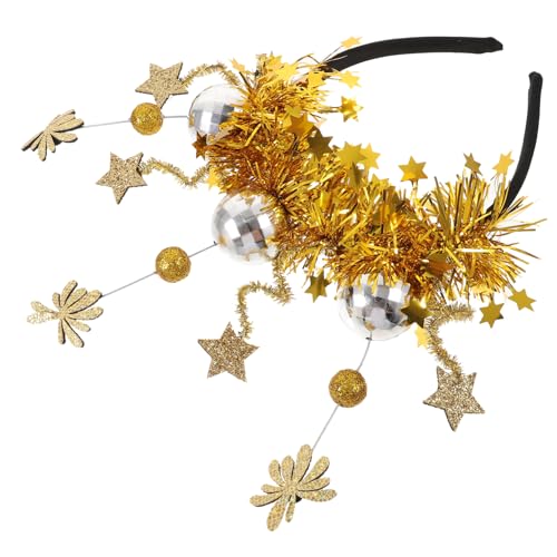 BESTYASH Neujahrsfeuerwerk-Haarknopf Neujahr Stirnband Stirnbänder für ein glückliches Jahr neujahr haarreif silvester party zubehör Bopper-Stirnband für Erwachsene Stern-Stirnband Stoff von BESTYASH