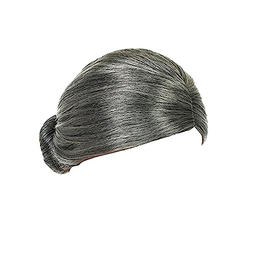 BESTYASH Old Lady Perücke Für Halloween Und Karneval Großmutter Kostüm Zubehör Wiederverwendbare Damen Perücke Mit Dutt-frisur Für Cosplay Und Mottopartys Geeignet Für Erwachsene von BESTYASH
