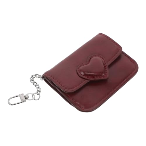 BESTYASH PU Kartenetui Damen Geldbörse mit Herzverschluss Ultradünner Leichter PU-Material Kartenetui Tragbar für Kreditkarten Münzen Ausweise für Shopping Reisen Alltag von BESTYASH