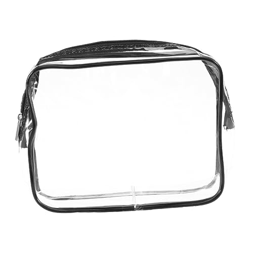 BESTYASH PVC Transparente Kosmetiktasche Wasserdichter Toiletry Organizer in Schwarz Teilig für Reisen Zuhause und Sport mit Praktischem Design zur Einfachen Nutzung von BESTYASH