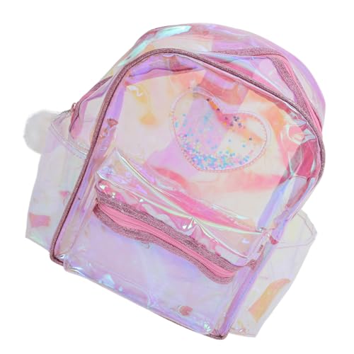 BESTYASH Niedlicher PVC-Rucksack Mit Herzmuster Mini-Tasche Für Frauen Und Mädchen Schultasche Für Jungen Und Mädchen Design-rucksäcke Für Konzerte von BESTYASH