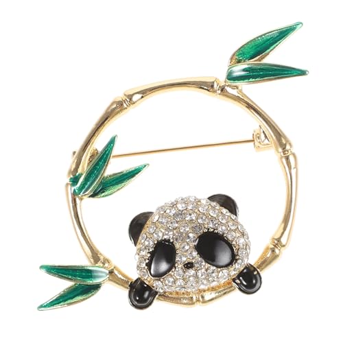 BESTYASH Panda-brosche Tier-brosche Modisches Accessoire Für Kleider Anzüge Und Taschen Leicht Zu Tragen Goldfarben von BESTYASH