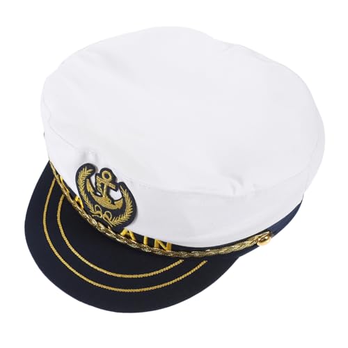 BESTYASH Kapitänsmütze Für Boote Matrosenmütze Für Damen Und Herren Unisex-partymütze Maskenball-rollenspielmütze BESTYASH Kapitänsmütze Für Boote Matrosenmütze Für Damen Und Herren Unisex-partymütze Maskenball-rollenspielmütze von BESTYASH