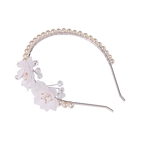 BESTYASH Perlen Stirnband Für Frauen Mädchen Zartes Haarband Blumen Design Dekoratives Stirnband Hochzeit Party Schmuck von BESTYASH