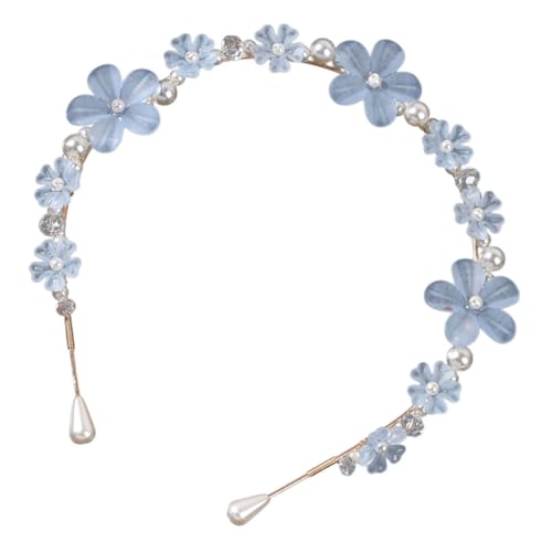 BESTYASH Perlen Haarband für Mädchen Kopfschmuck Accessoire mit Zarten Blumen für Partys Hochzeiten und Fotoshootings Mode Stirnband für Kleine Mädchen mit Perlendesign von BESTYASH