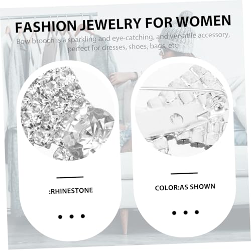 BESTYASH Perlenbrosche Damen Schleifen design mit Strass und Perlenquaste Stabile Metallnadel Modische Anstecknadel für Abendkleider Pullover Hochzeit und Alltag Elegantes von BESTYASH