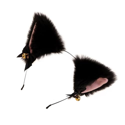 BESTYASH Plüsch Katzenohren Haarreifen Schwarz Leichtes Haarschmuck Accessoire für Mädchen Damen Cosplay Party Alltag von BESTYASH